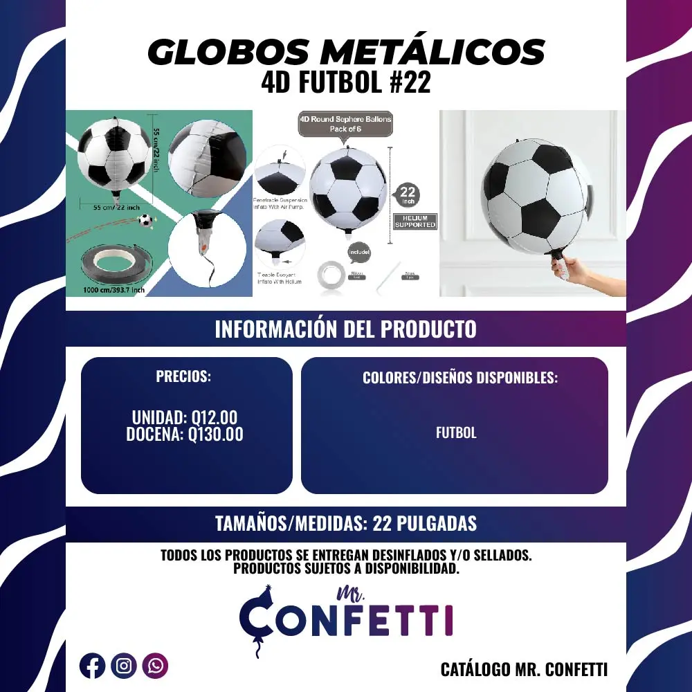 Metálicos 4D Deporte #22 Fútbol