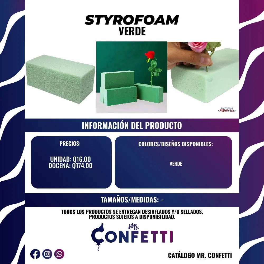 Ladrillos de Styrofoam