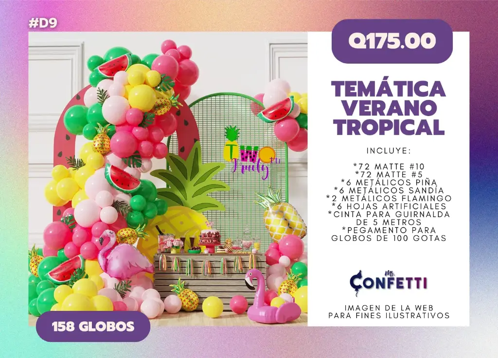 Set de Guirnalda Verano Tropical #D9