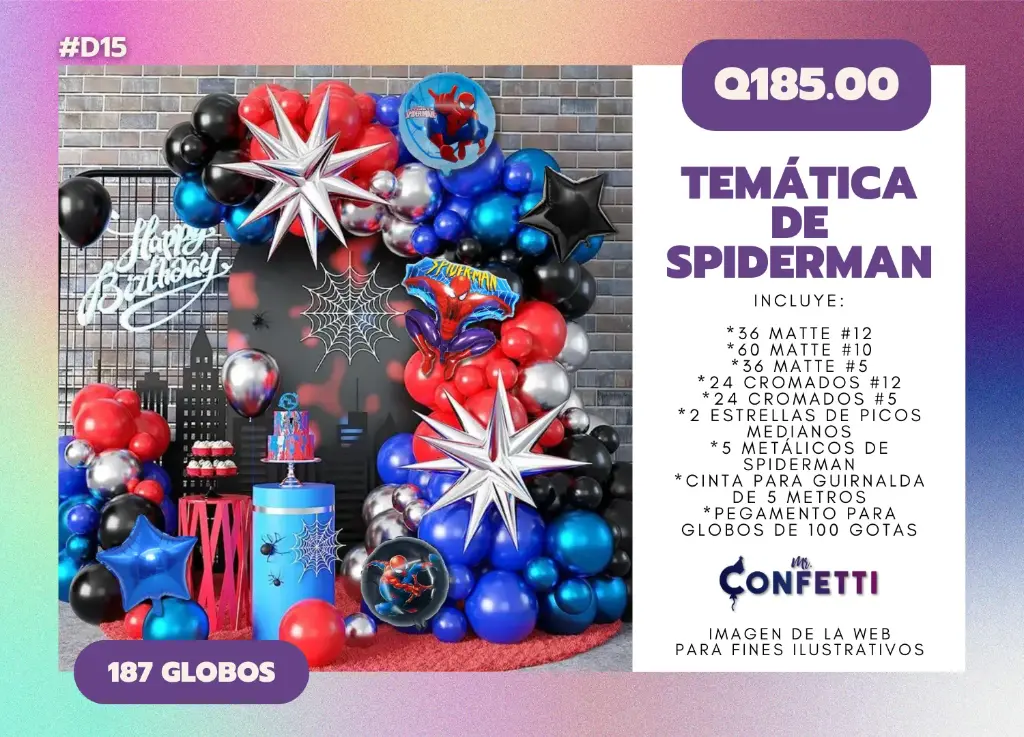 Set de Guirnalda Spiderman #D15