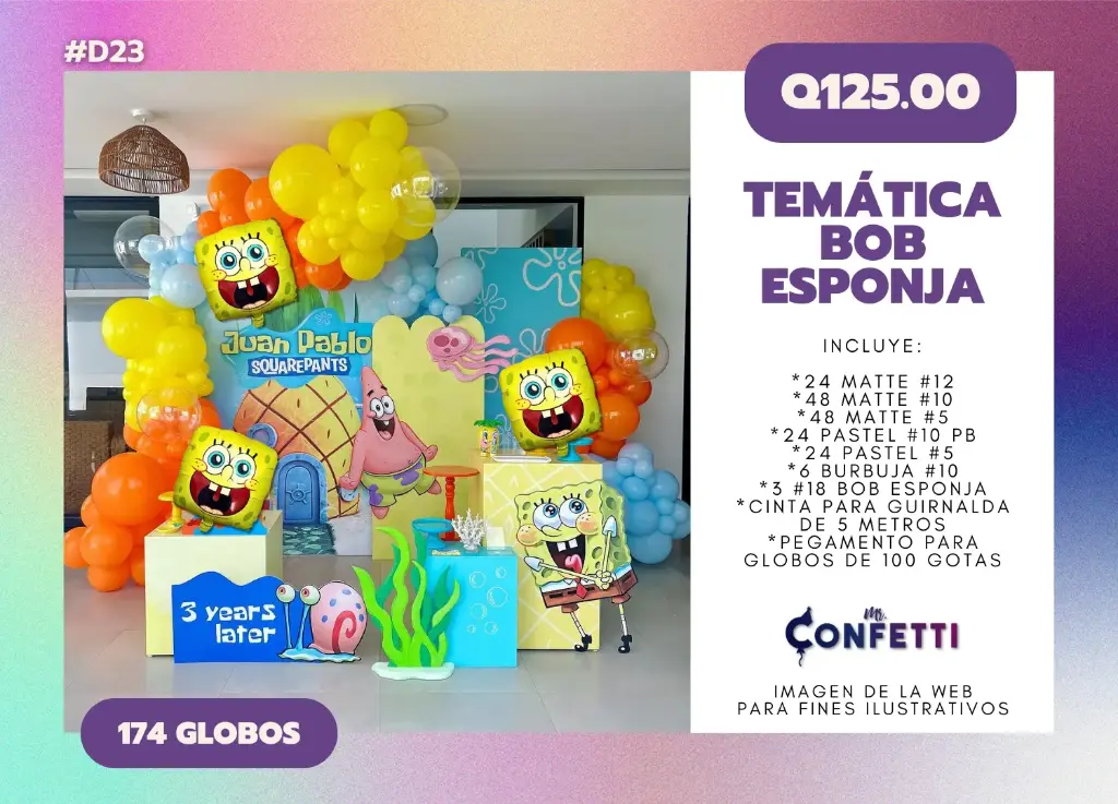 Set de Guirnalda Bob Esponja #D23