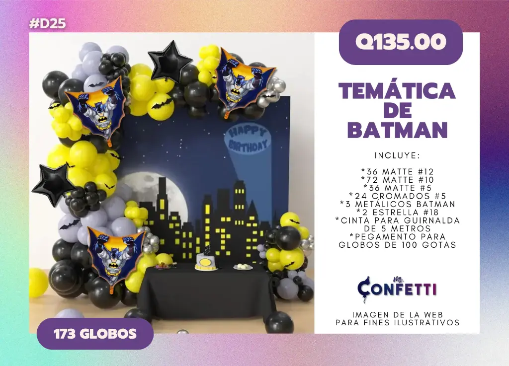 Set de Guirnalda Batman #D25