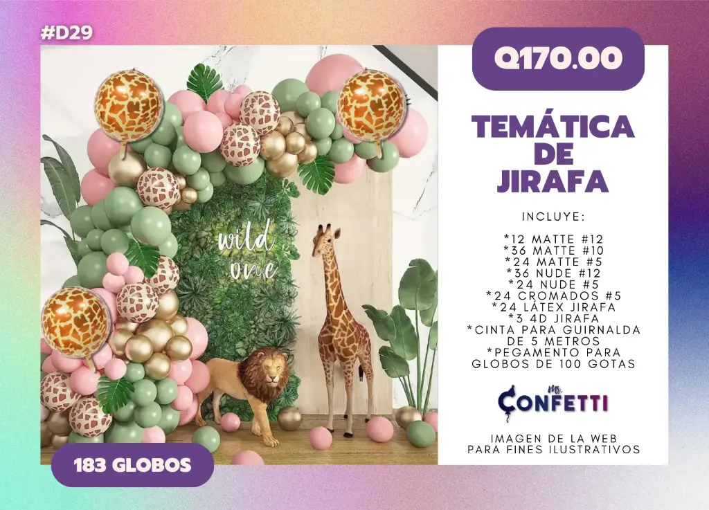Set de Guirnalda Jirafa #D29