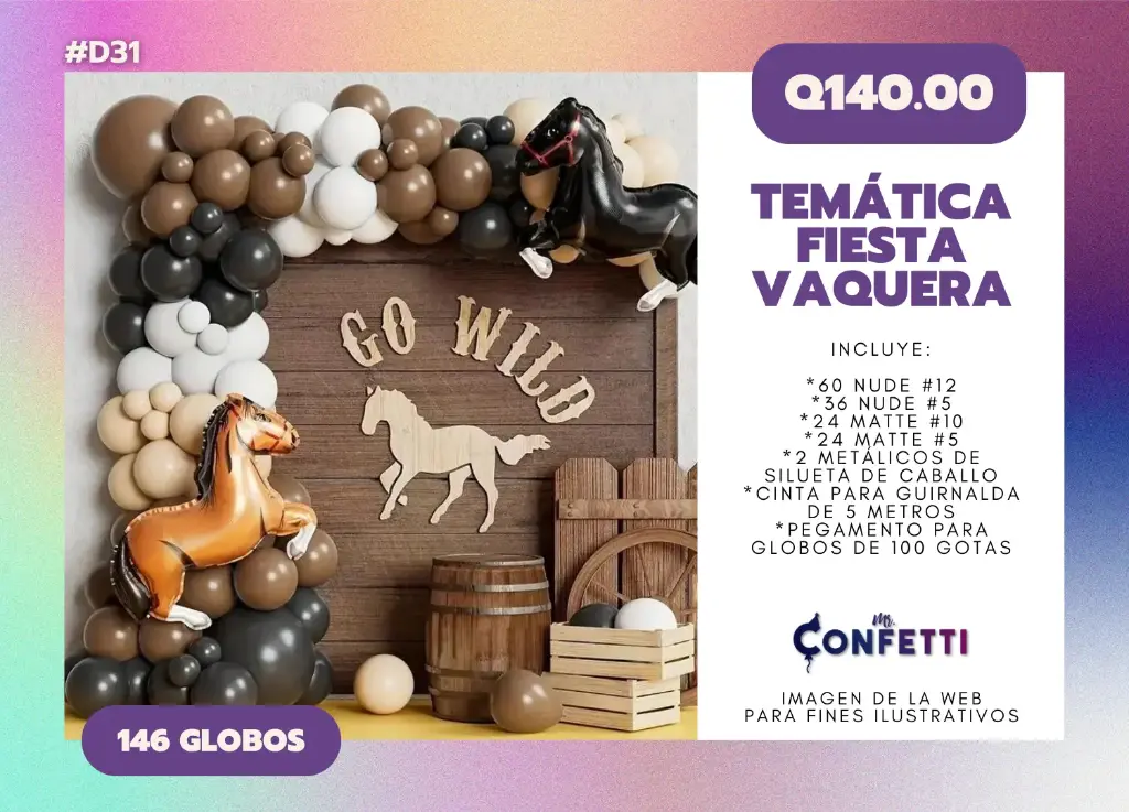 Set de Guirnalda Fiesta Vaquera #D31