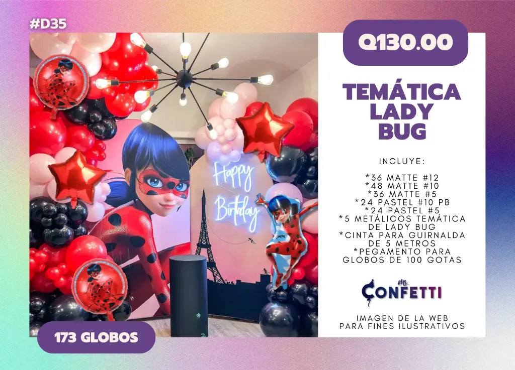 Set de Guirnalda Lady Bug #D35