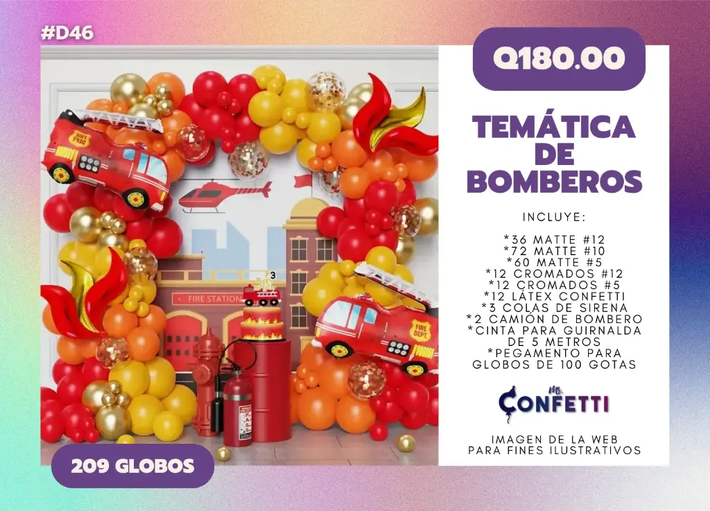 Set de Guirnalda Bomberos #D46