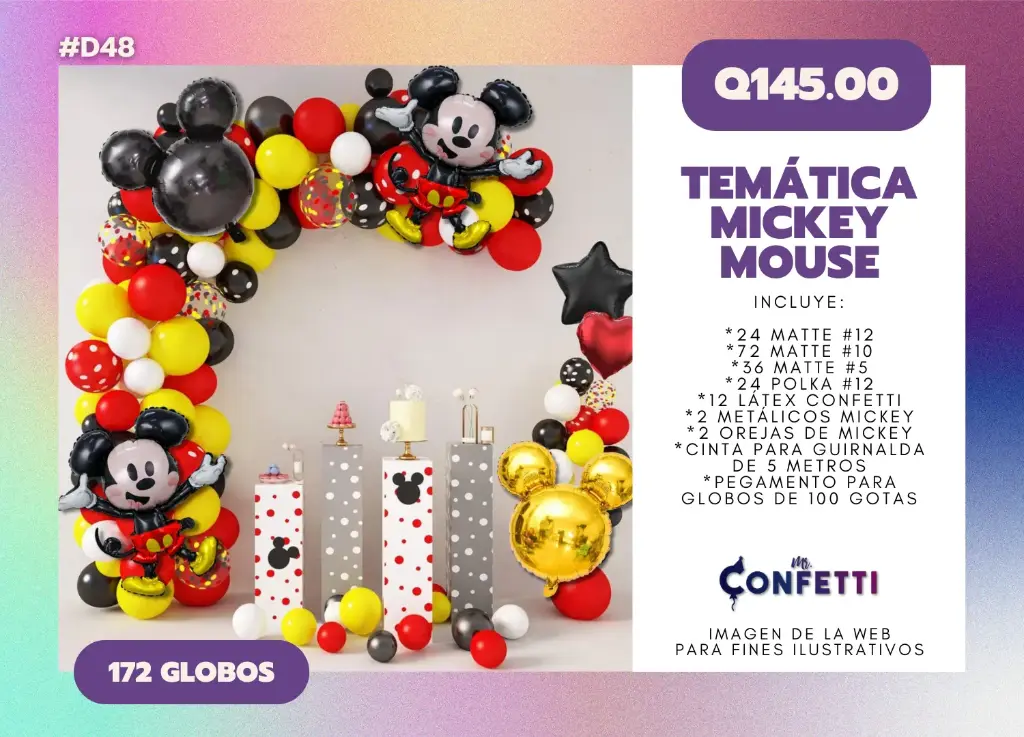Set de Guirnalda Mickey Mouse #D48