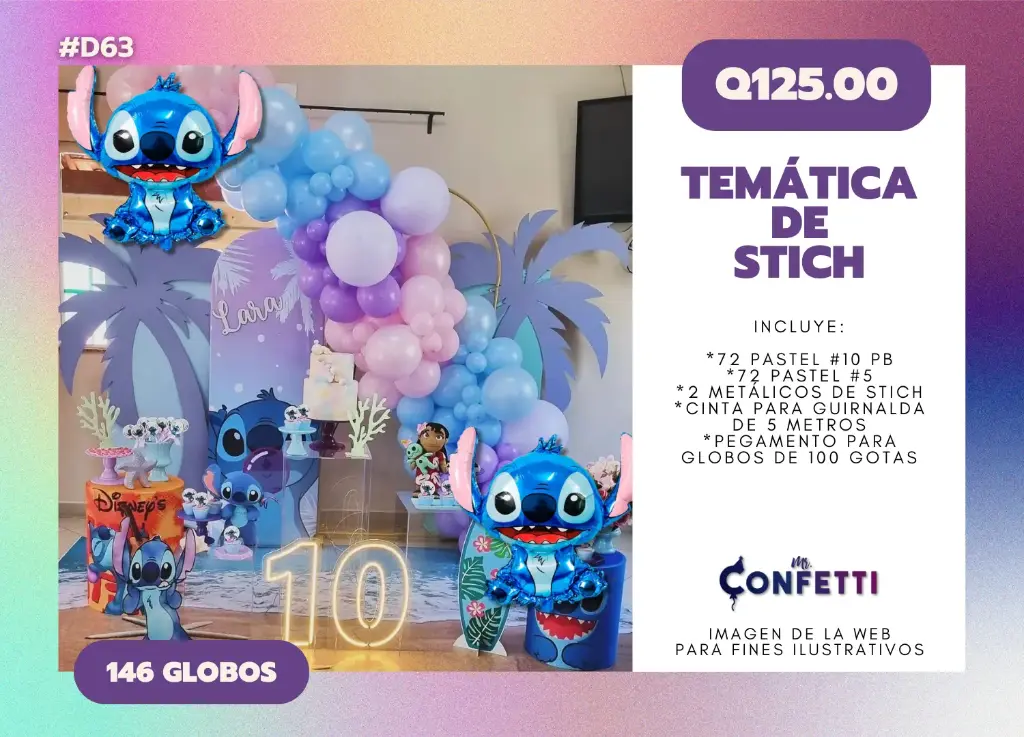 Set de Guirnalda Stich #D63