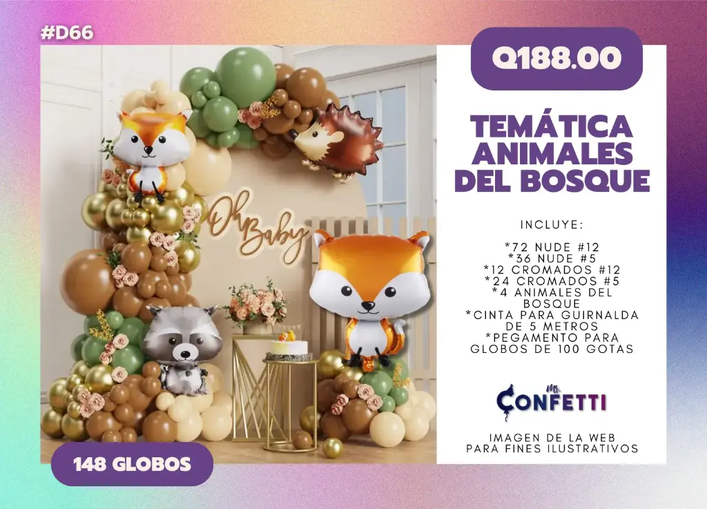 Set de Guirnalda Animales del Bosque #D66