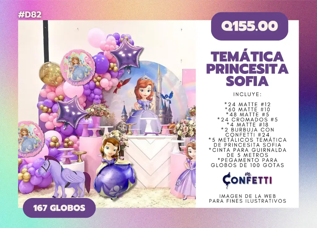 Set de Guirnalda Princesita Sofía #D82