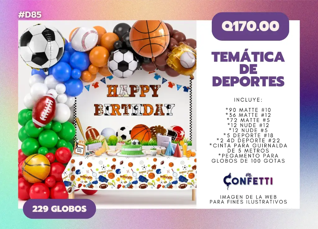 Set de Guirnalda Deportes #D85