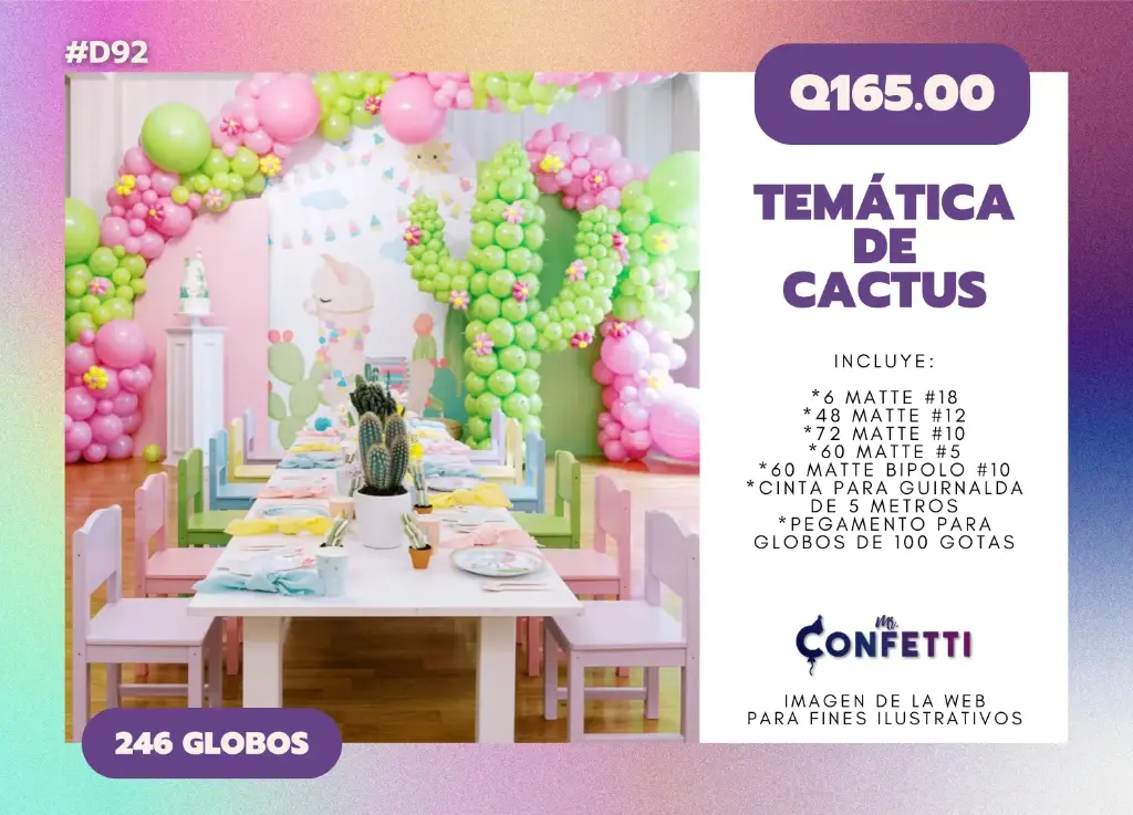 Set de Guirnalda Cactus #D92
