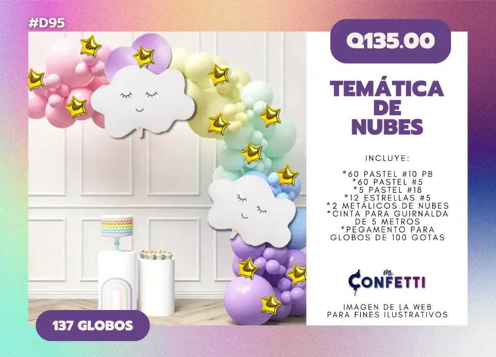 Set de Guirnalda Nubes #D95