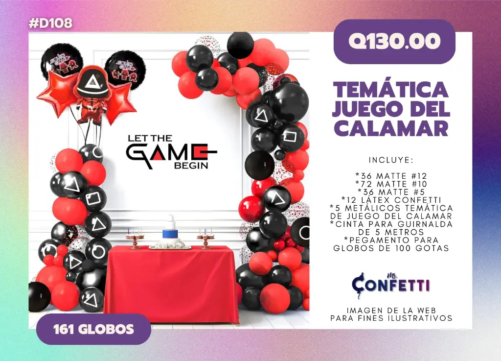 Set de Guirnalda Juego del Calamar #D108