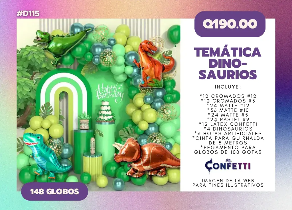 Set de Guirnalda Dinosaurios #D115