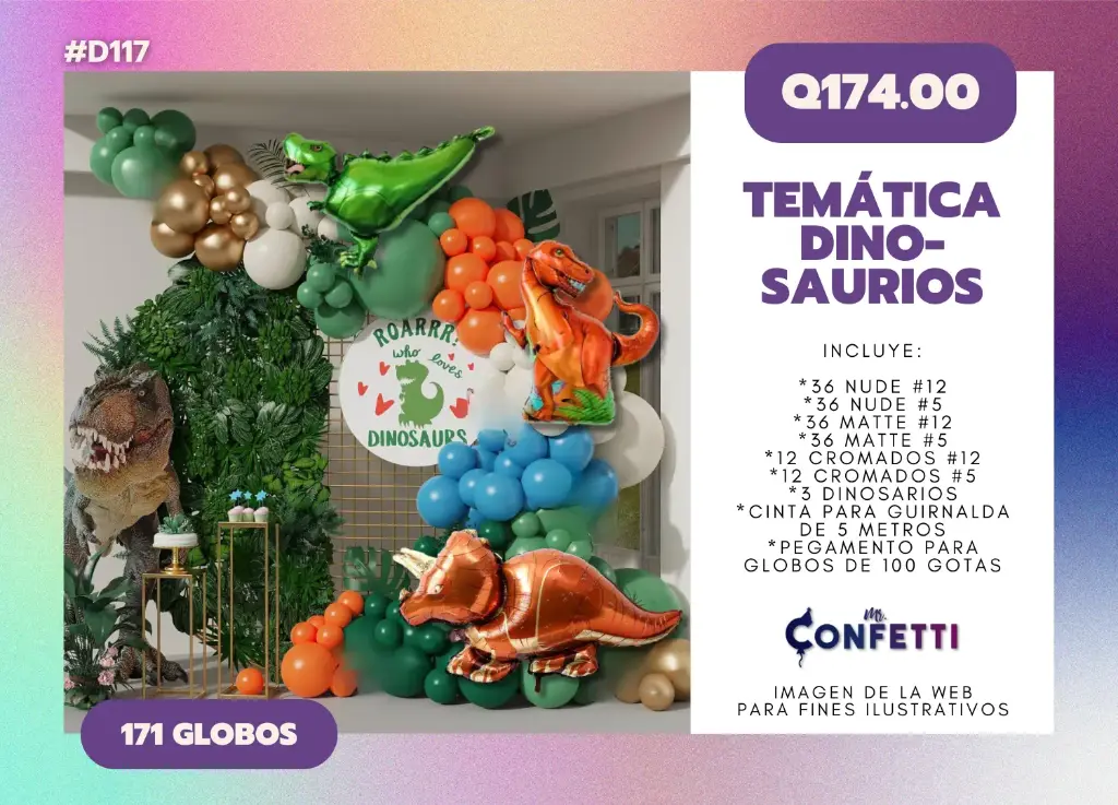 Set de Guirnalda Dinosaurios #D117