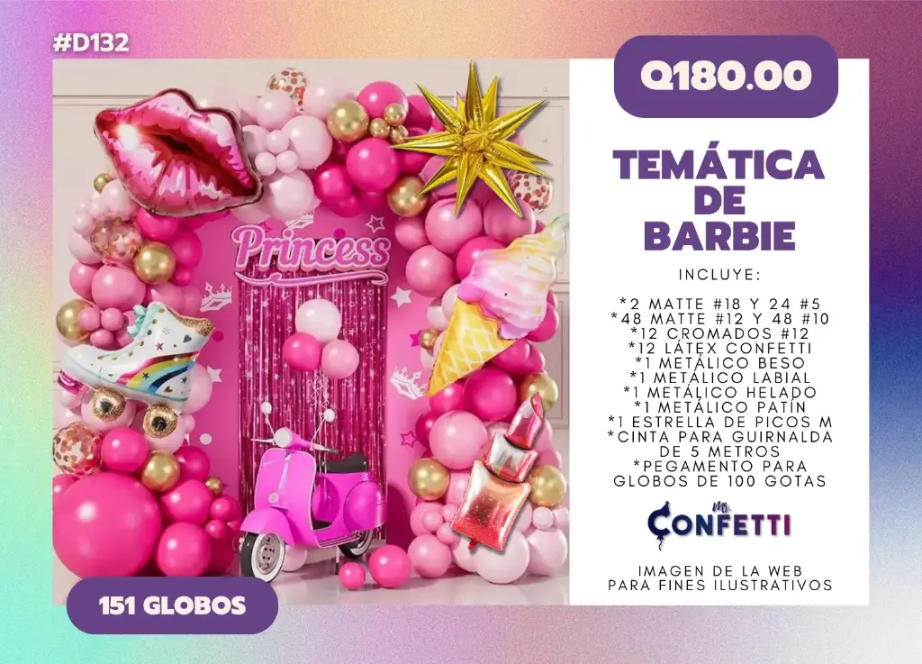 Set de Guirnalda Barbie #D132