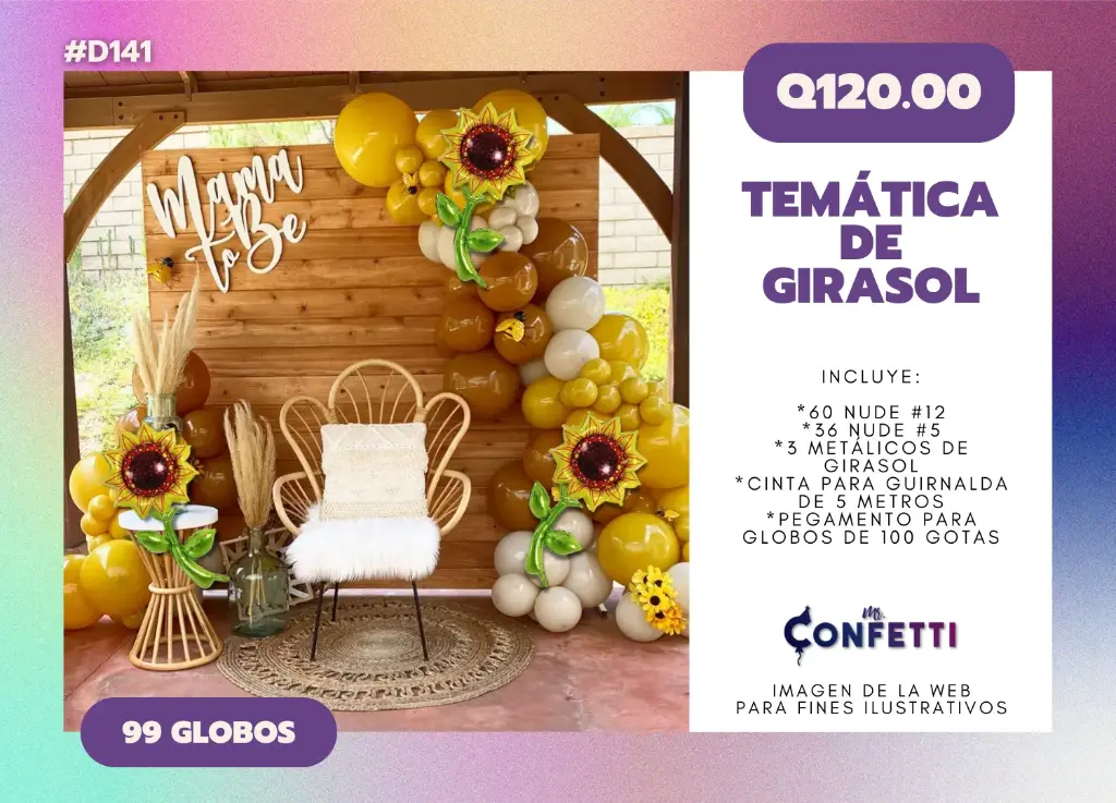 Set de Guirnalda Girasol #D141