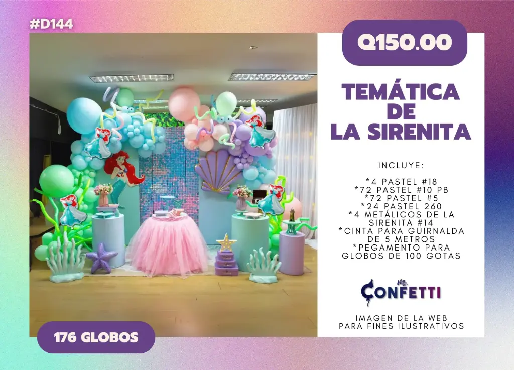 Set de Guirnalda La Sirenita #D144