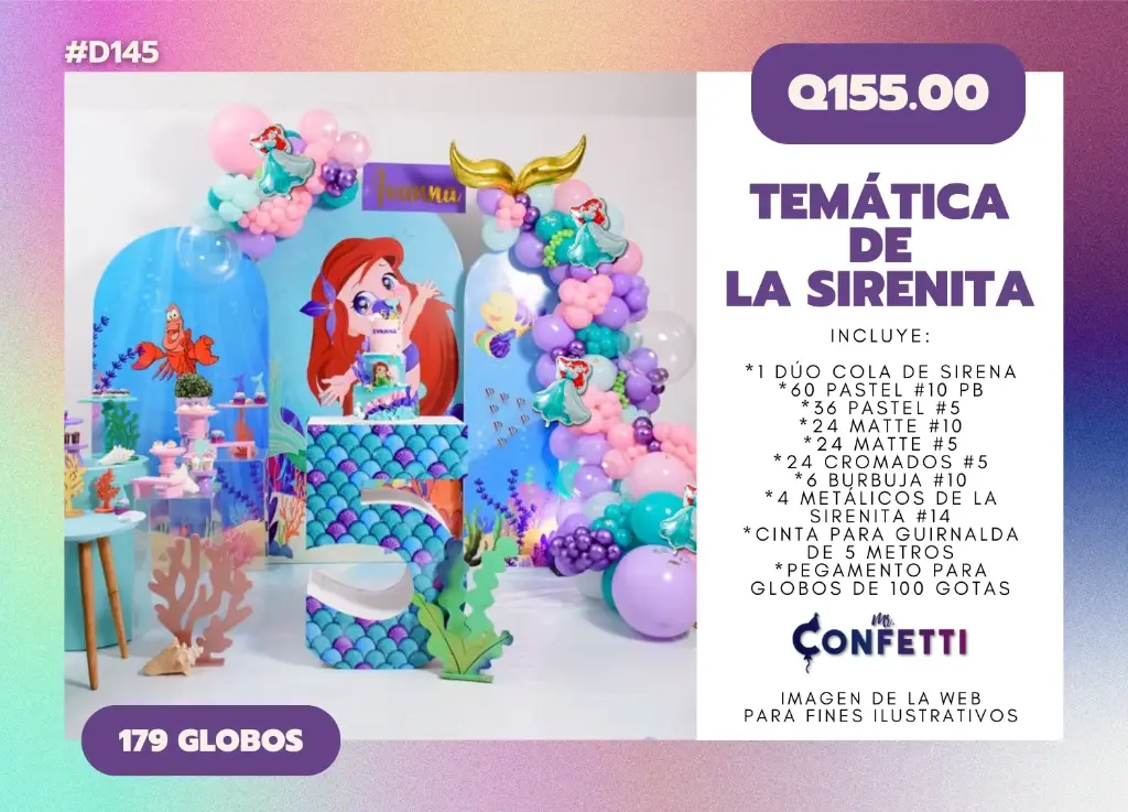 Set de Guirnalda La Sirenita #D145
