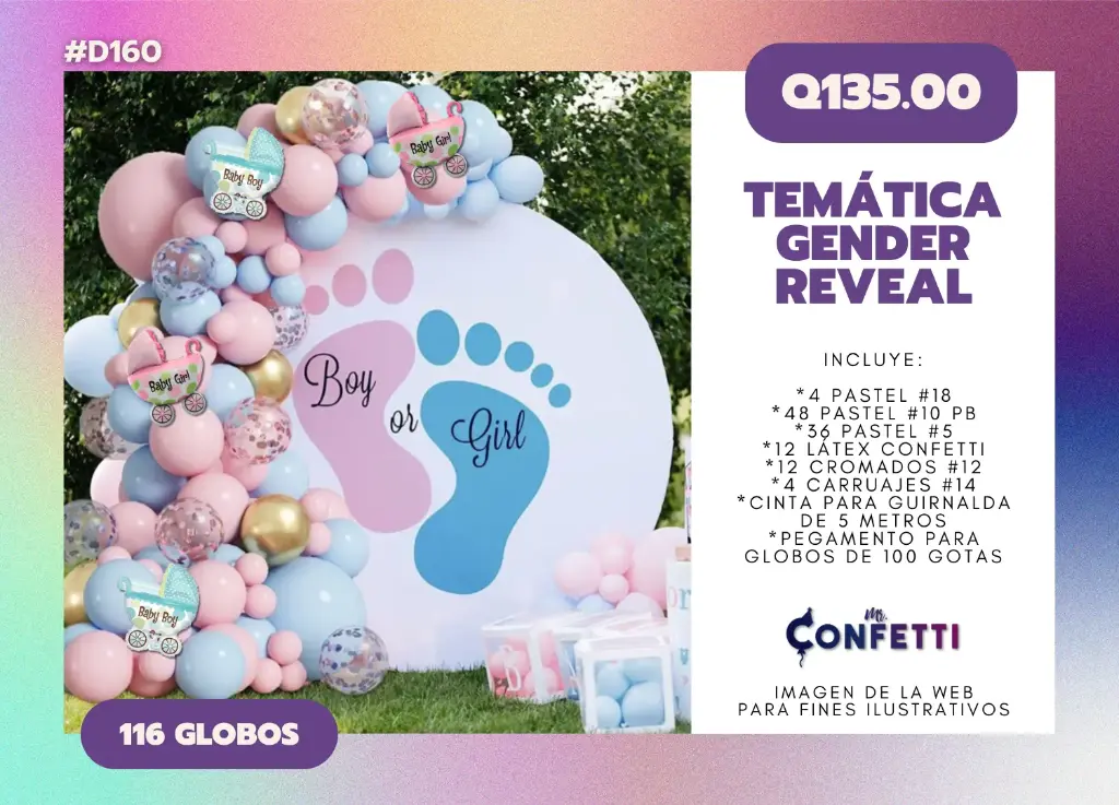 Set de Guirnalda Gender Reveal #D160