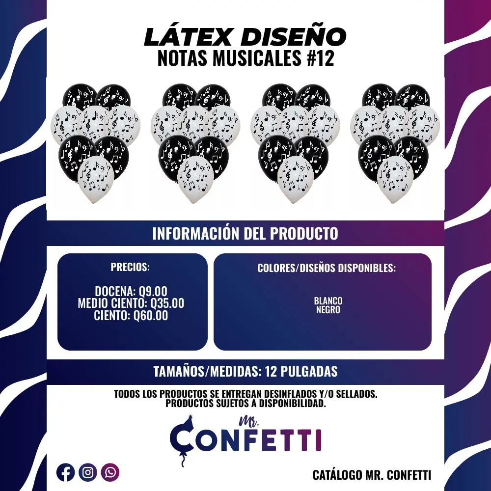 Látex #12 Notas Musicales
