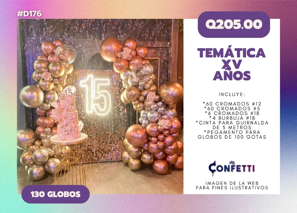 Set de Guirnalda XV Años #D176