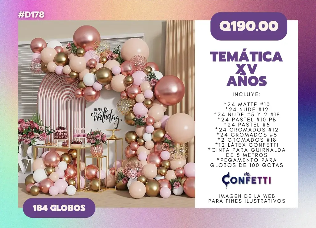 Set de Guirnalda XV Años #D178