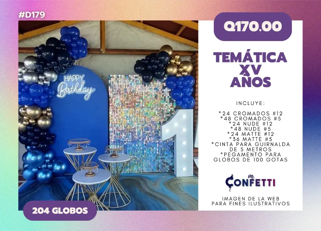 Set de Guirnalda XV Años #D179