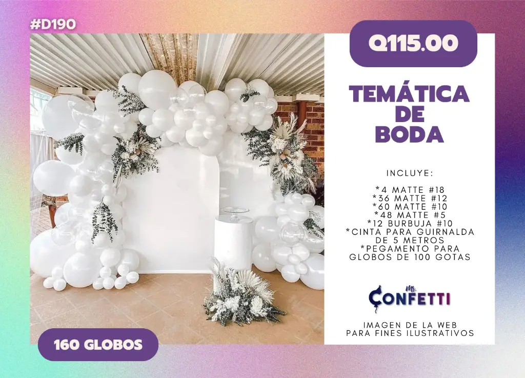 Set de Guirnalda Boda #D190