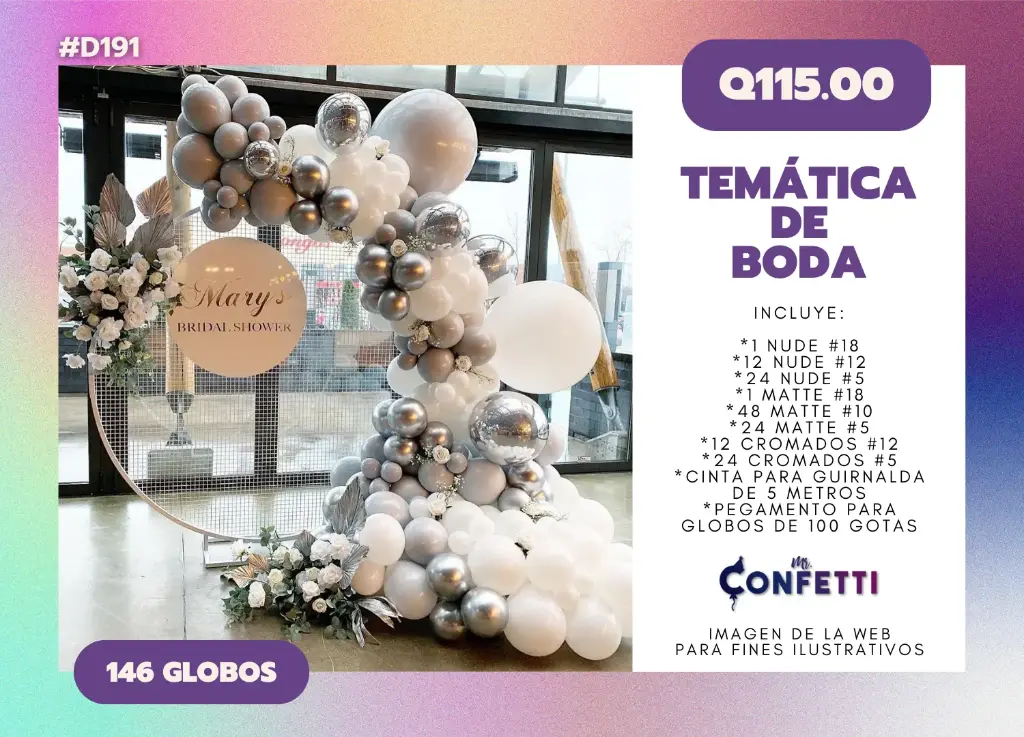 Set de Guirnalda Boda #D191