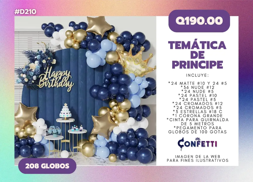Set de Guirnalda Principe #D210