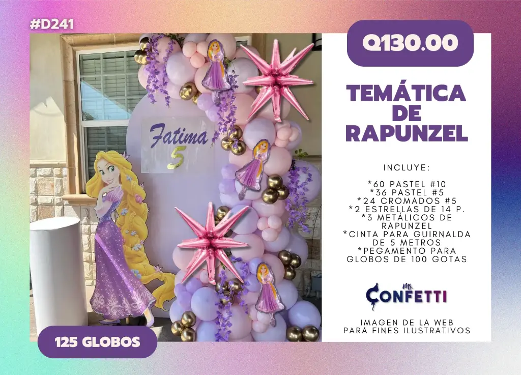 Set de Guirnalda Princesa Rapunzel #D241