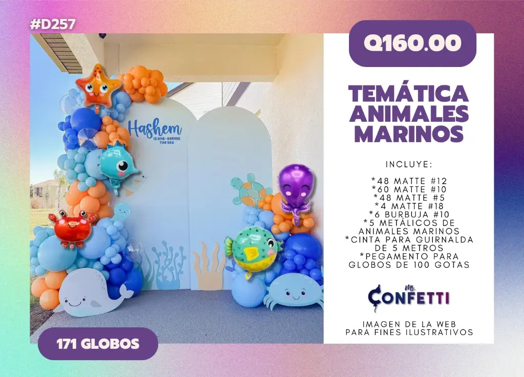 Set de Guirnalda Animales Marinos #D257