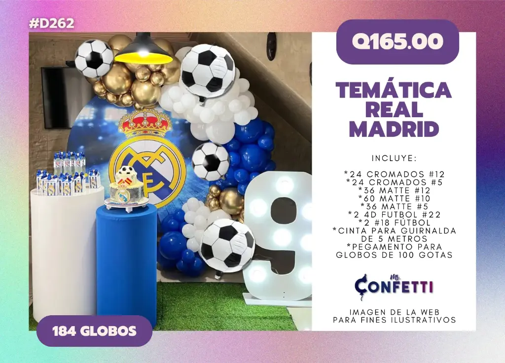 Set de Guirnalda Fútlbol Real Madrid #D262