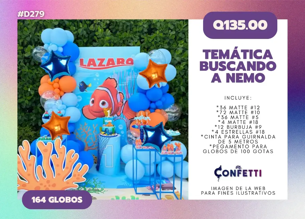 Set de Guirnalda Buscando a Nemo #D279