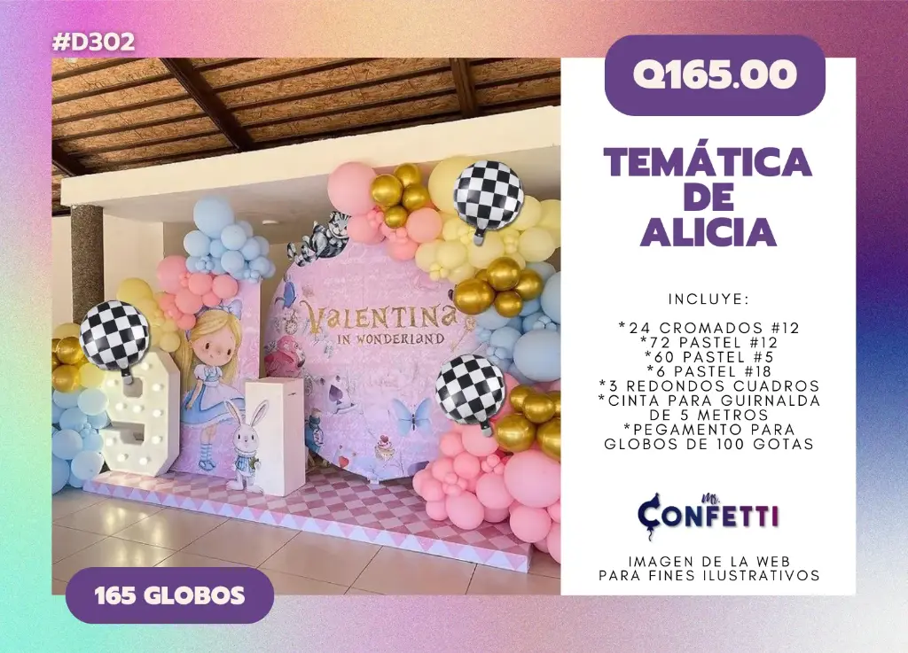 Set de Guirnalda Alicia en el país de las Maravillas #D302