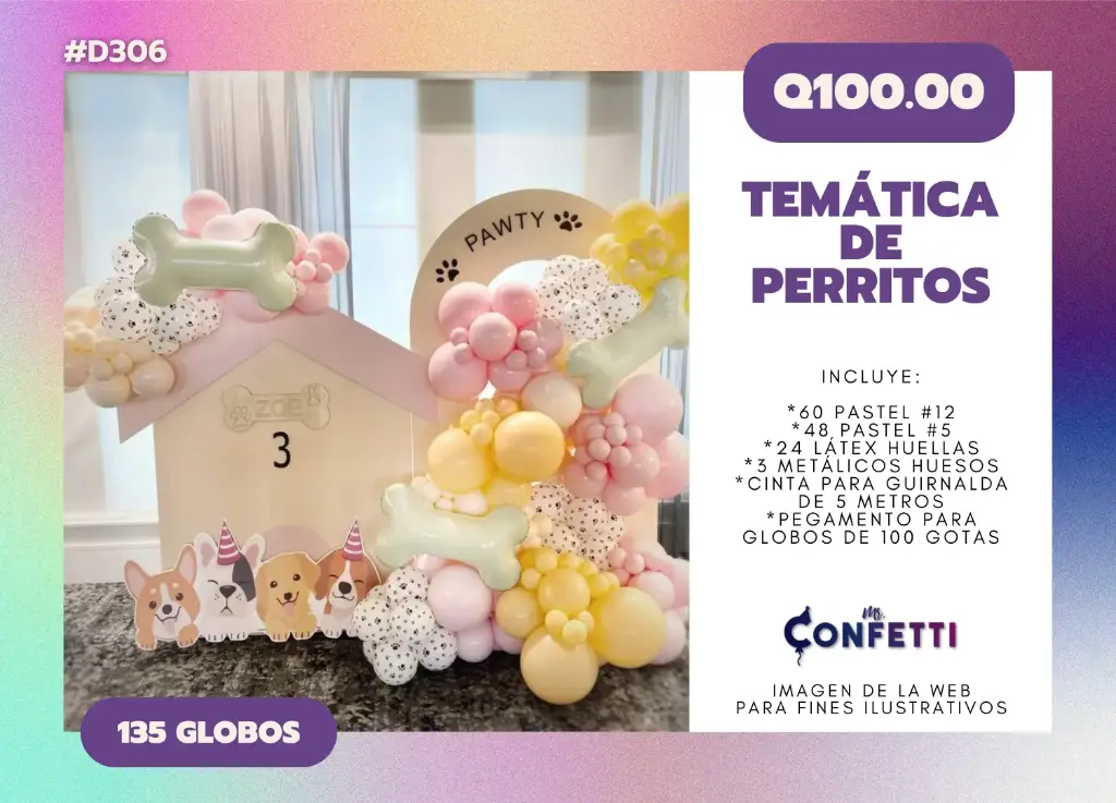 Set de Guirnalda Perritos #D306