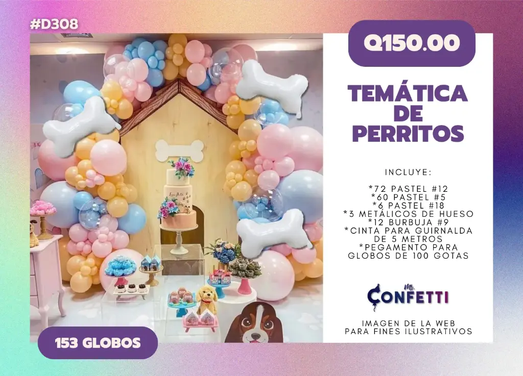 Set de Guirnalda Perritos #D308