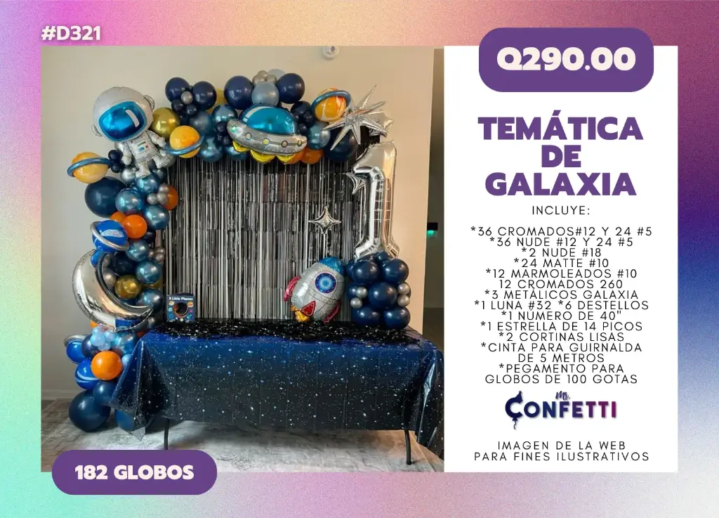 Set de Guirnalda Galaxia #D321