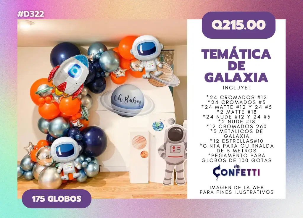 Set de Guirnalda Galaxia #D322