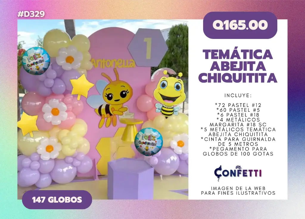 Set de Guirnalda Abejita Chiquitita #D329