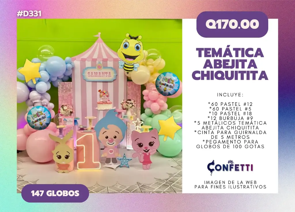 Set de Guirnalda Abejita Chiquitita #D331