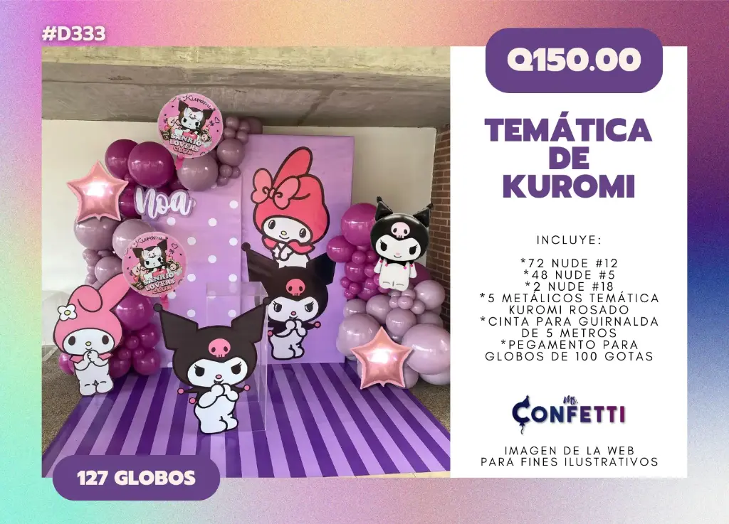 Set de Guirnalda Kuromi #D333