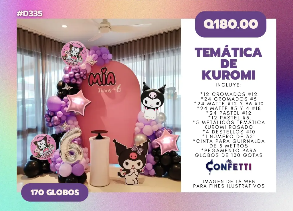 Set de Guirnalda Kuromi #D335