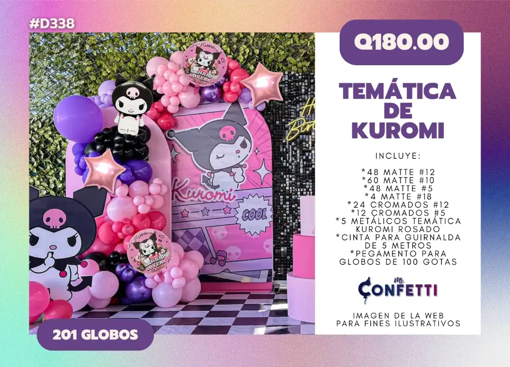 Set de Guirnalda Kuromi #D338