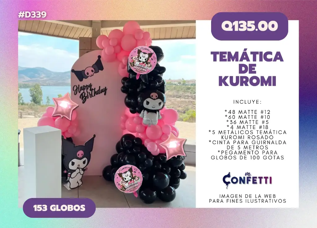 Set de Guirnalda Kuromi #D339