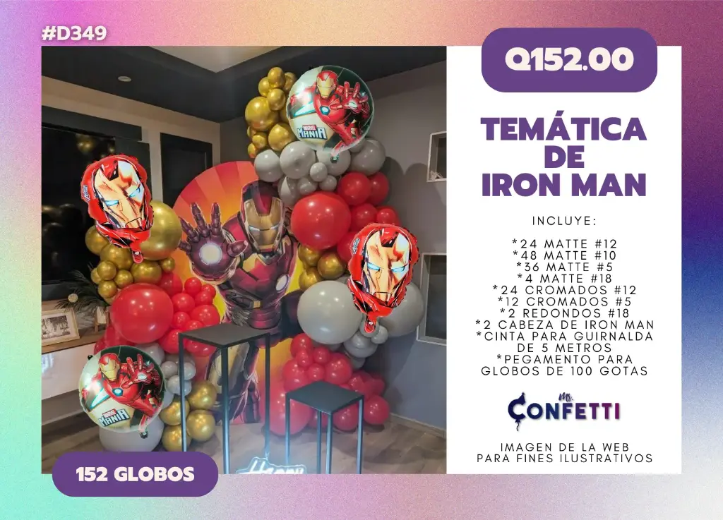 Set de Guirnalda Iron Man #D349