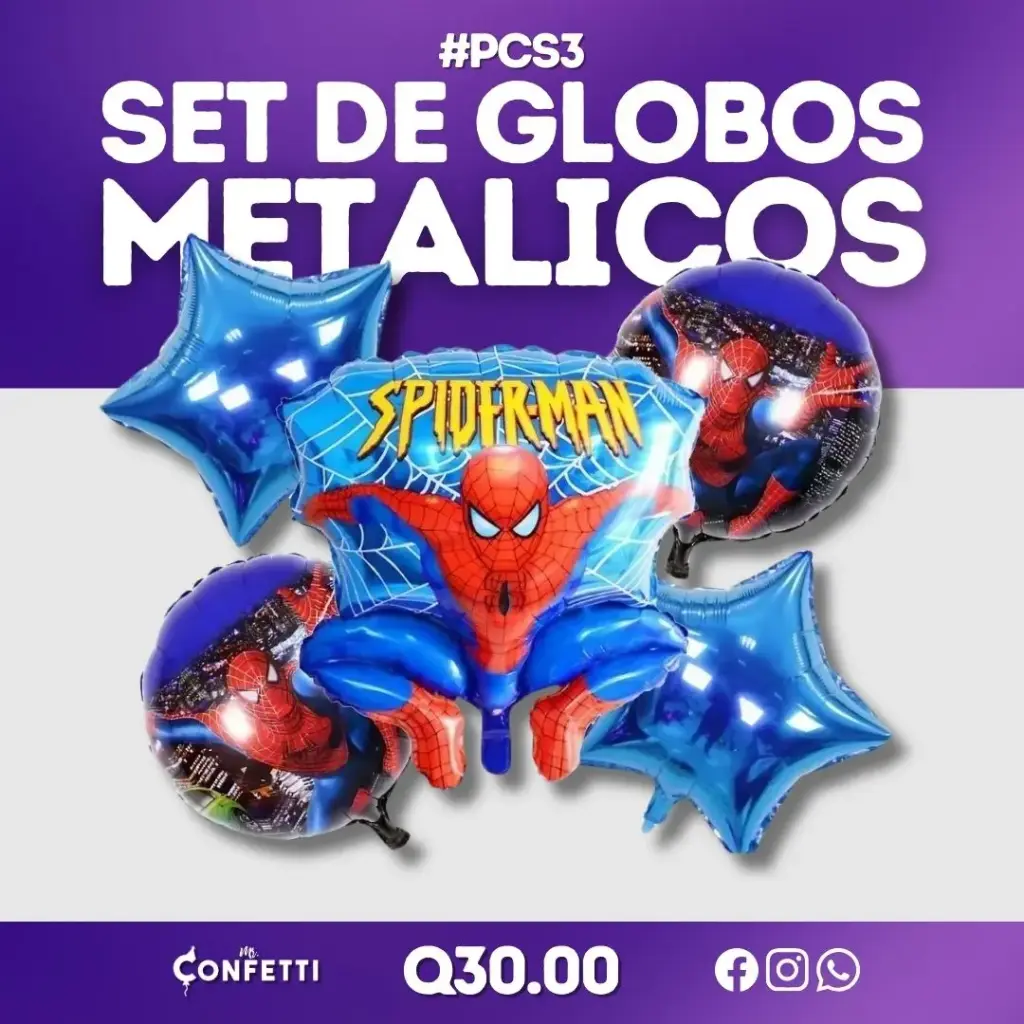 Set de 5 PCS Spiderman #PCS3