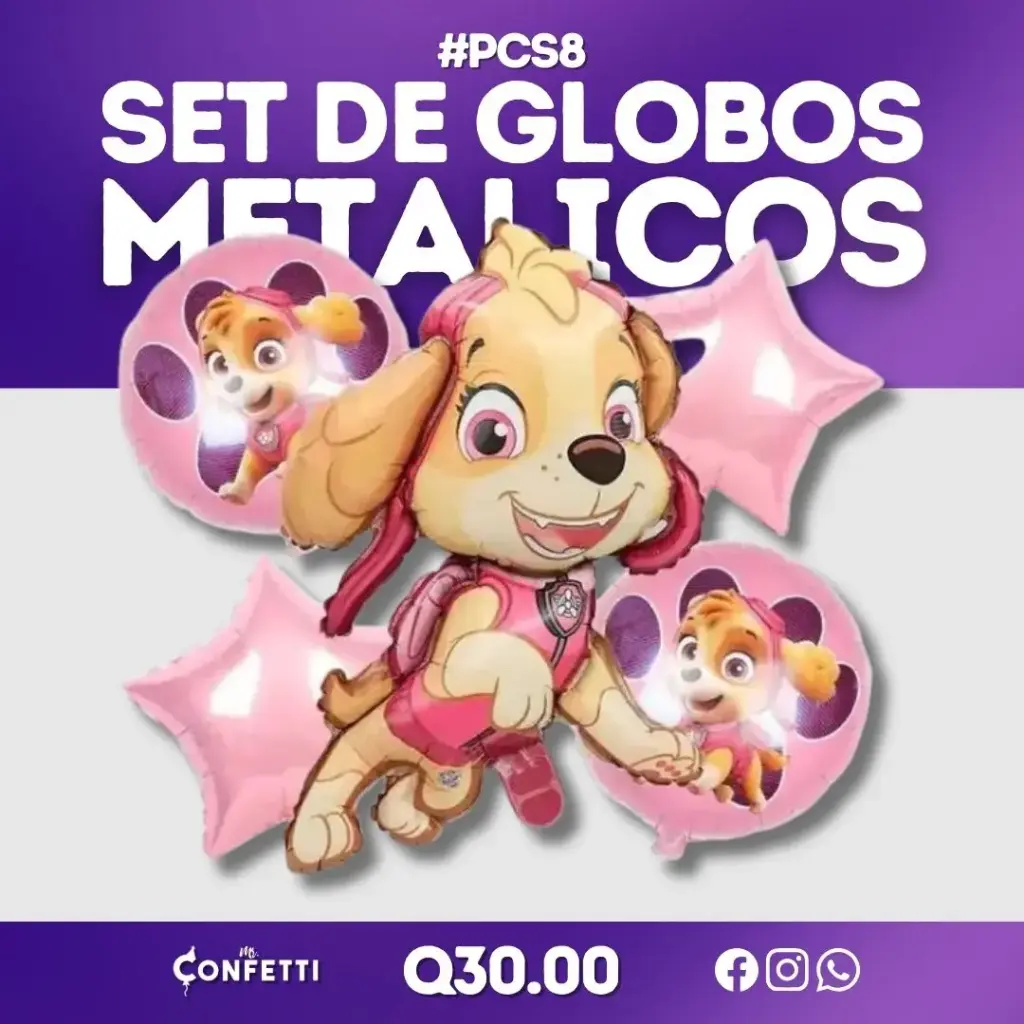 Set de 5 PCS Sky Paw Patrol #PCS8